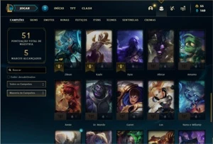 Conta ouro 4 com 42 Champs e 3 Skins ( EMAIL NÃO CONFIRMADO) - League of Legends LOL