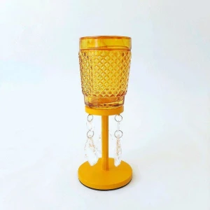 Castiçal Bico de Jaca - Amarelo -M - Artesanato e Personalizados