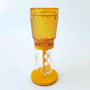 Castiçal Bico de Jaca - Amarelo -M - Artesanato e Personalizados