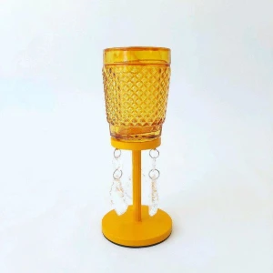 Castiçal Bico de Jaca - Amarelo -M - Artesanato e Personalizados