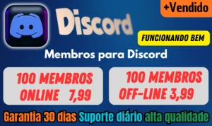 Discord Membros, Peço Baixo, Garantia 30 Dias, Suporte 7/7 - Redes Sociais