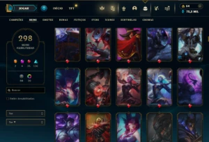 Fullacesso - Conta De 2017 - 298 Skins - Level 495 - 171 Cam - League of Legends LOL