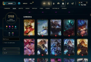 Fullacesso - Conta De 2017 - 298 Skins - Level 495 - 171 Cam - League of Legends LOL