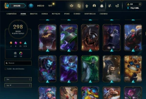 Fullacesso - Conta De 2017 - 298 Skins - Level 495 - 171 Cam - League of Legends LOL