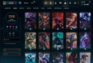 Fullacesso - Conta De 2017 - 298 Skins - Level 495 - 171 Cam - League of Legends LOL