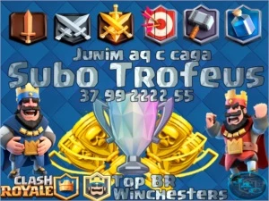Clash royale subo trofeus e desafios