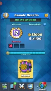 Clash royale subo trofeus e desafios