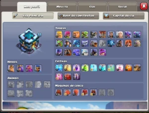 Conta Clash of Clans CV 13 semi-full