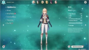 Conta Re-Roll AR 5 com Personagem 5 estrelas - Genshin Impact