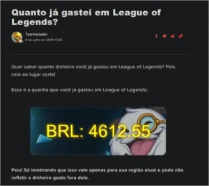 Conta no LoL + de R$4.500,00 em skins e ícones - League of Legends