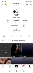 Vendo conta do tiktok com mais de 870k (engajada) - Redes Sociais