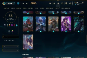 Esmerlada 3 com 120 Champs e 53 Skins ( MID / TOP / JG ) - League of Legends LOL