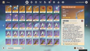 GENSHIN IMPACT - AR47 , 4 personagens T5 e 7 Armas T5 +3 Bis