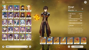 GENSHIN IMPACT - AR47 , 4 personagens T5 e 7 Armas T5 +3 Bis