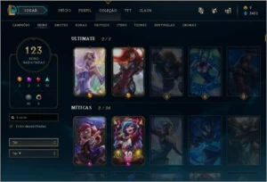 Conta LoL - todos os campeóes - 123 skins - League of Legends