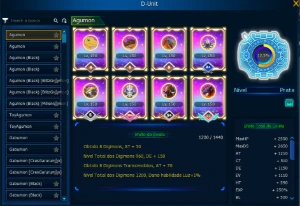 Conta LA-Omega 2 rank U no precinho - Digimon Masters Online DMO