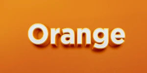#10 Efeito de Texto 3D Orange PSD Editável | ★PREMIUM★ - Outros