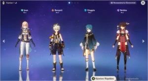 Jean + Bennett + Xingqiu + Beidou AR7 - Genshin Impact
