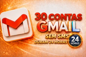 Gmail 30 contas duram 24 horas sem SMS - Emails