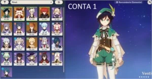 VENDO 5 ⭐ CHILDE C1 + VENTI + KLEE + DILUC + KEQING - Genshin Impact