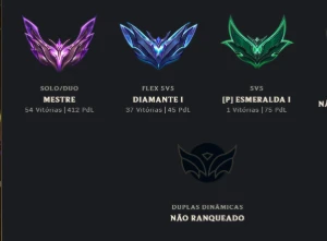 vendo conta league of legends mestre 400 pdl LOL