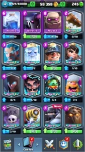 Conta nv 12 - Recorde de 4900 com muitas lendarias - Clash Royale