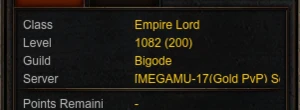 Megamu, DL 200RR, lvl 1080+ - MU Online