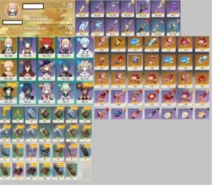 Conta Genshin Impact AR 43 Venti+Diluc+Jean