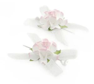 Alfinete Bicolor Rosas - Pacote com 10 Unidades - Artesanato e Personalizados