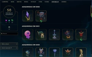 Conta League of legends com 735 skins LOL