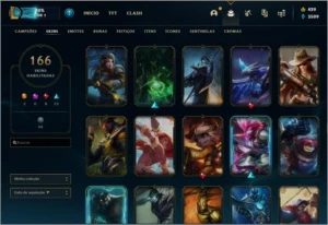 CONTA DE LOL 166SKIN LIMPA COM TODOS OS DADOS - League of Legends