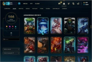 CONTA DE LOL 166SKIN LIMPA COM TODOS OS DADOS - League of Legends