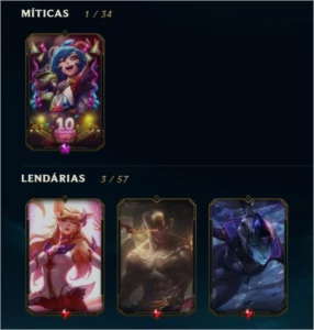 CONTA LOL PLATINA, 41 CHAMPS E 13 SKINS - League of Legends