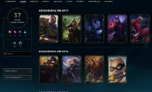 Conta Platina 1 upada a mao! MMR BUFFADASSO! varias skins! - League of Legends LOL