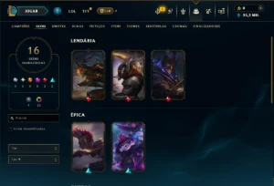 Mestre com 60 Champs e 16 Skins ( 35 PDL ) - League of Legends LOL