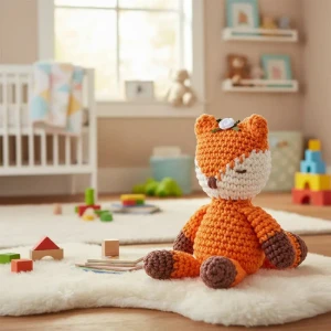Amigurumi Raposinha Fofa Quarto de Bebê - Artesanato e Personalizados