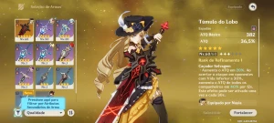 Conta genshin AR 54 túmulo do lobo | perdição do dragao - Genshin Impact