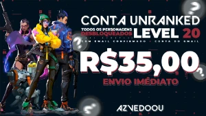 CONTA UNRANKED L20 TODOS PERSOS DESBLOQUEADOS!! - Valorant