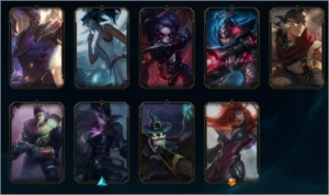 ACC Riot games Valorant 1° passe,LOL 56 skins, tft 9 lendas - League of Legends