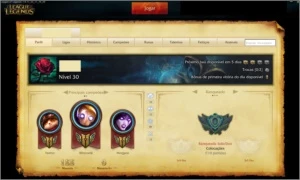 CONTA DE LOL UNRANKED+42 CAMPEÕES+7 SKINS/LENDÁRIA - League of Legends