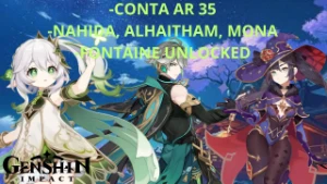 Conta Genshin Nahida + Alhaitham + Mona - Genshin Impact