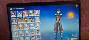 Conta genshin Impact, AR 55, Xiao,Baal, Zhongli,Eula,Keqing