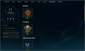 Conta league of legends lvl 136, 77 skins e gold 2 na solo LOL