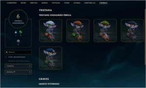 Conta league of legends lvl 136, 77 skins e gold 2 na solo LOL