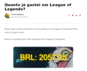 INVESTI 2000 REAIS - DIAMANTE 2 - 213 SKINS - CRIADA EM 2013 - League of Legends LOL