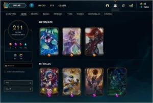 INVESTI 2000 REAIS - DIAMANTE 2 - 213 SKINS - CRIADA EM 2013 - League of Legends LOL