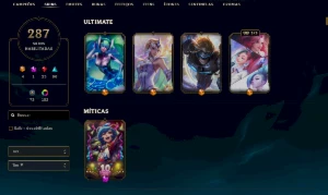 Conta Ouro 4 - 287 SKINS - League of Legends LOL