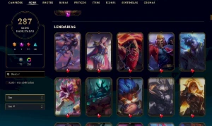 Conta Ouro 4 - 287 SKINS - League of Legends LOL