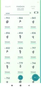 Conta lvl 36 pokemons raros shynis e unows - Pokémon
