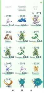 Conta lvl 36 pokemons raros shynis e unows - Pokémon